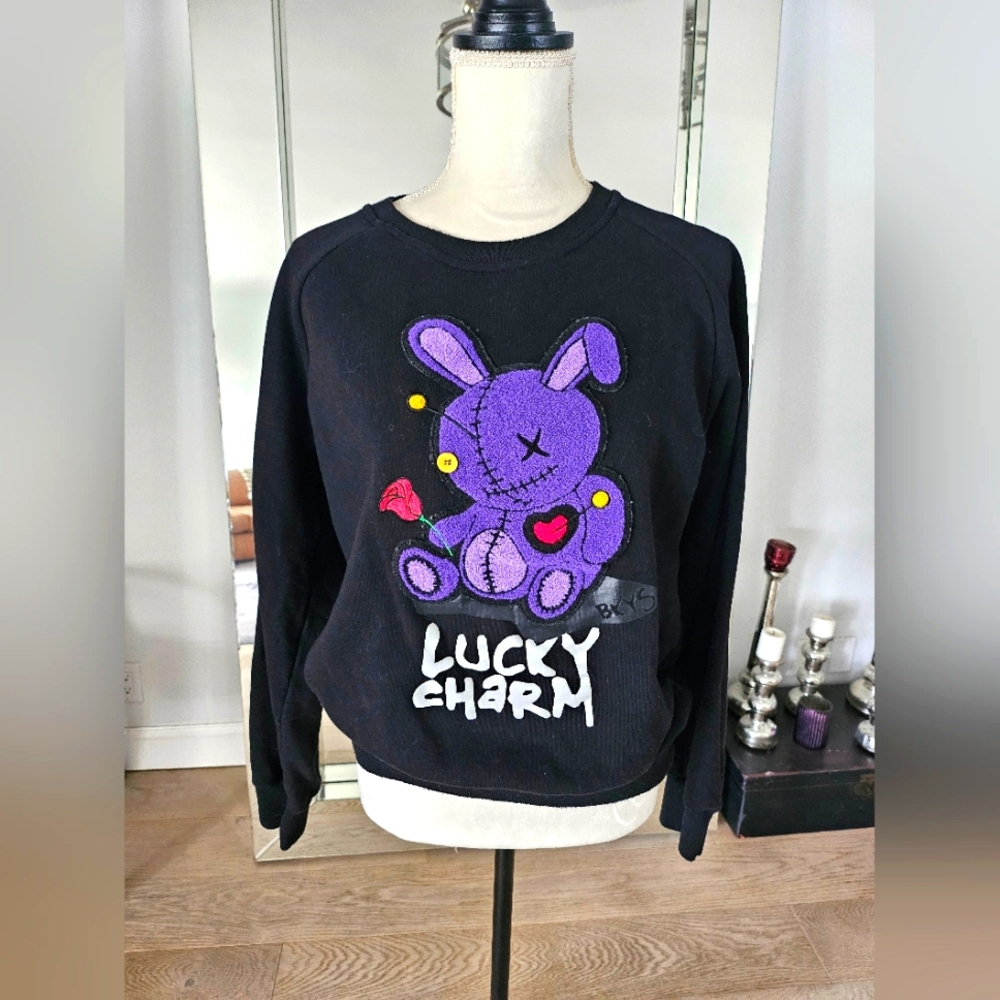 BKYS Lucky Charm Black Sweatshirt  Sz Large